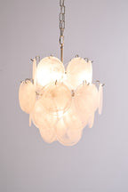 Aqua White Glass Chandelier Glass lighting by Bling Lighting Studio