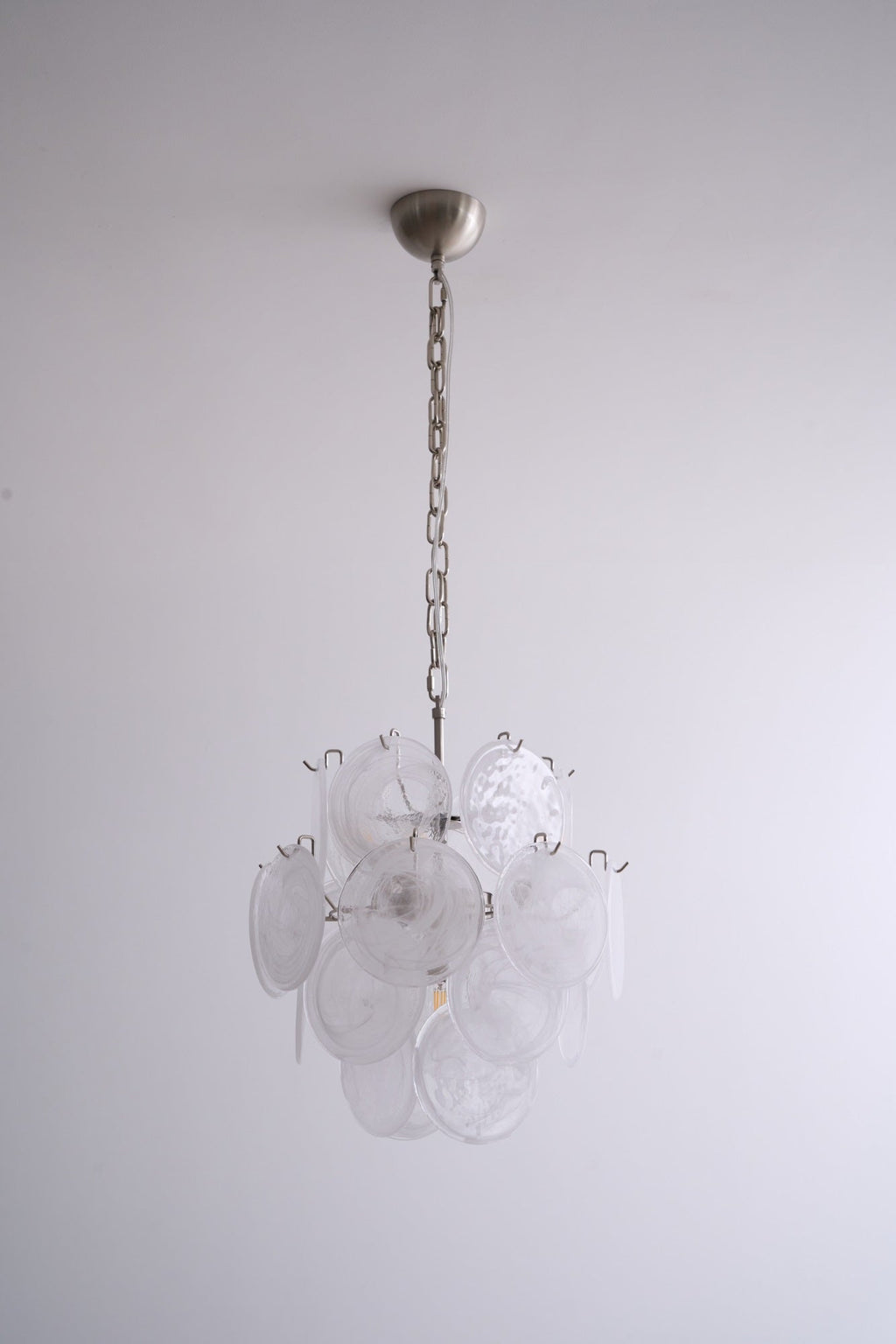 Aqua White Glass Chandelier Glass lighting by Bling Lighting Studio