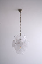 Aqua White Glass Chandelier Glass lighting by Bling Lighting Studio
