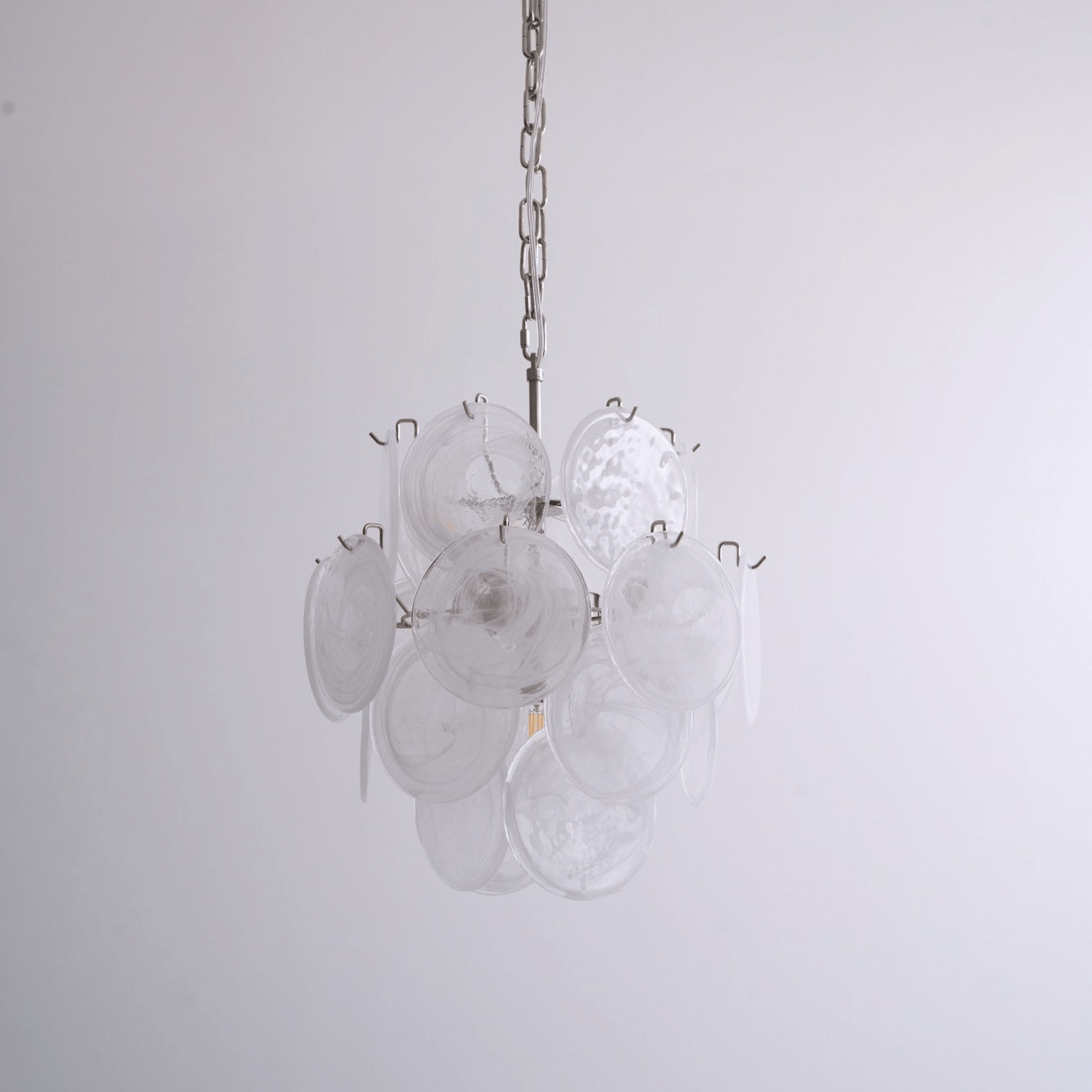 Aqua White Glass Chandelier Glass lighting by Bling Lighting Studio