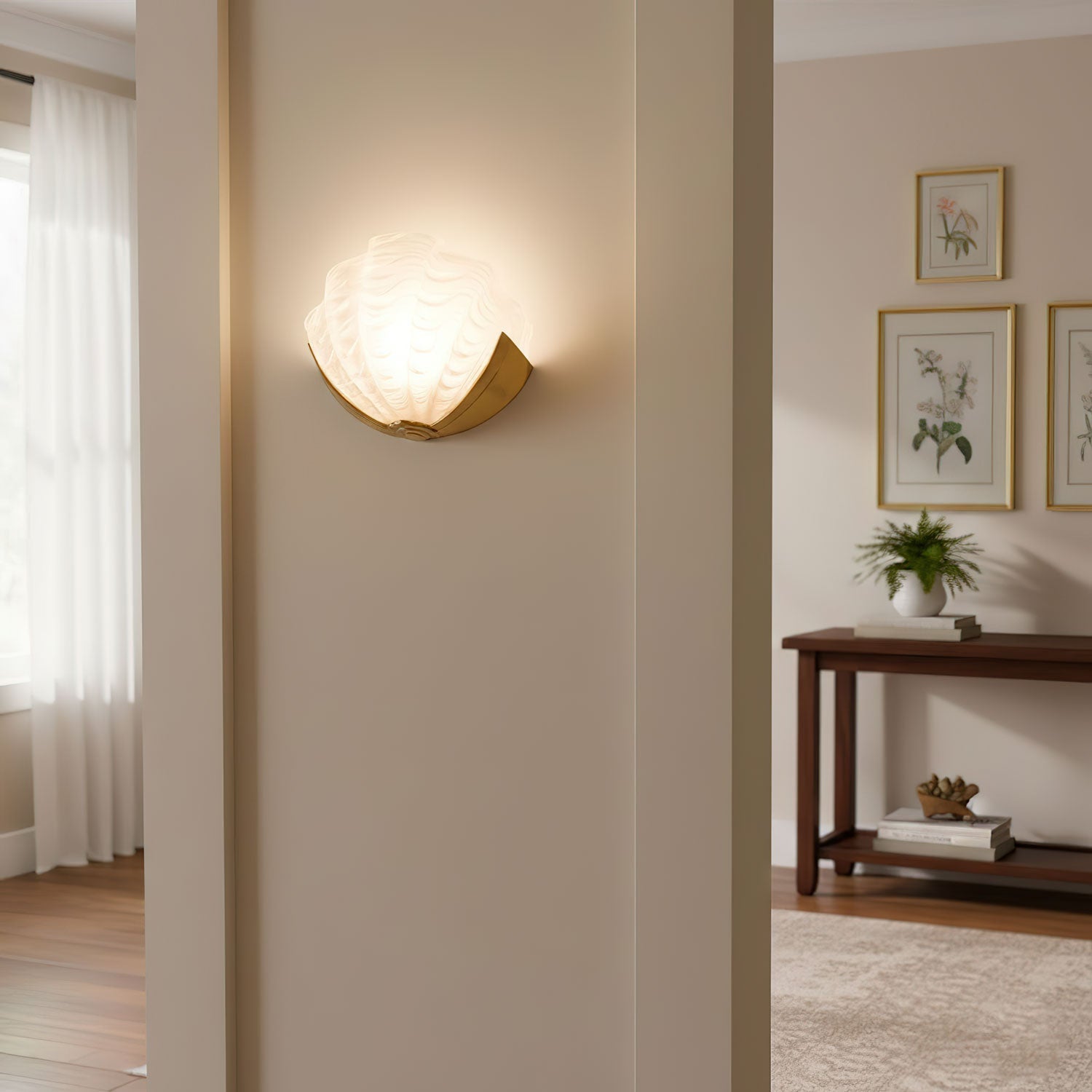 Art Deco Scallop Wall Light Glass lighting by Bling Lighting Studio