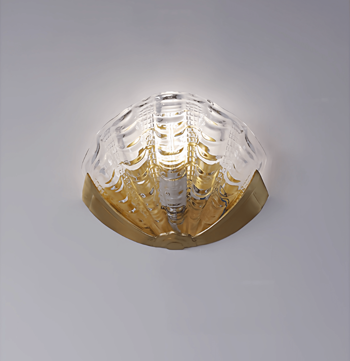 Art Deco Scallop Wall Light Glass lighting by Bling Lighting Studio