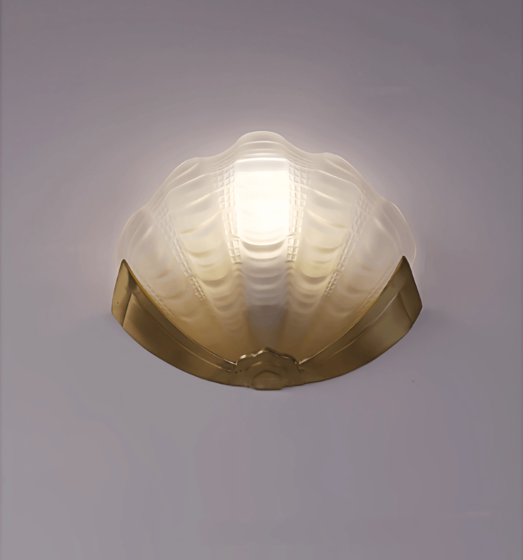 Art Deco Scallop Wall Light Glass lighting by Bling Lighting Studio