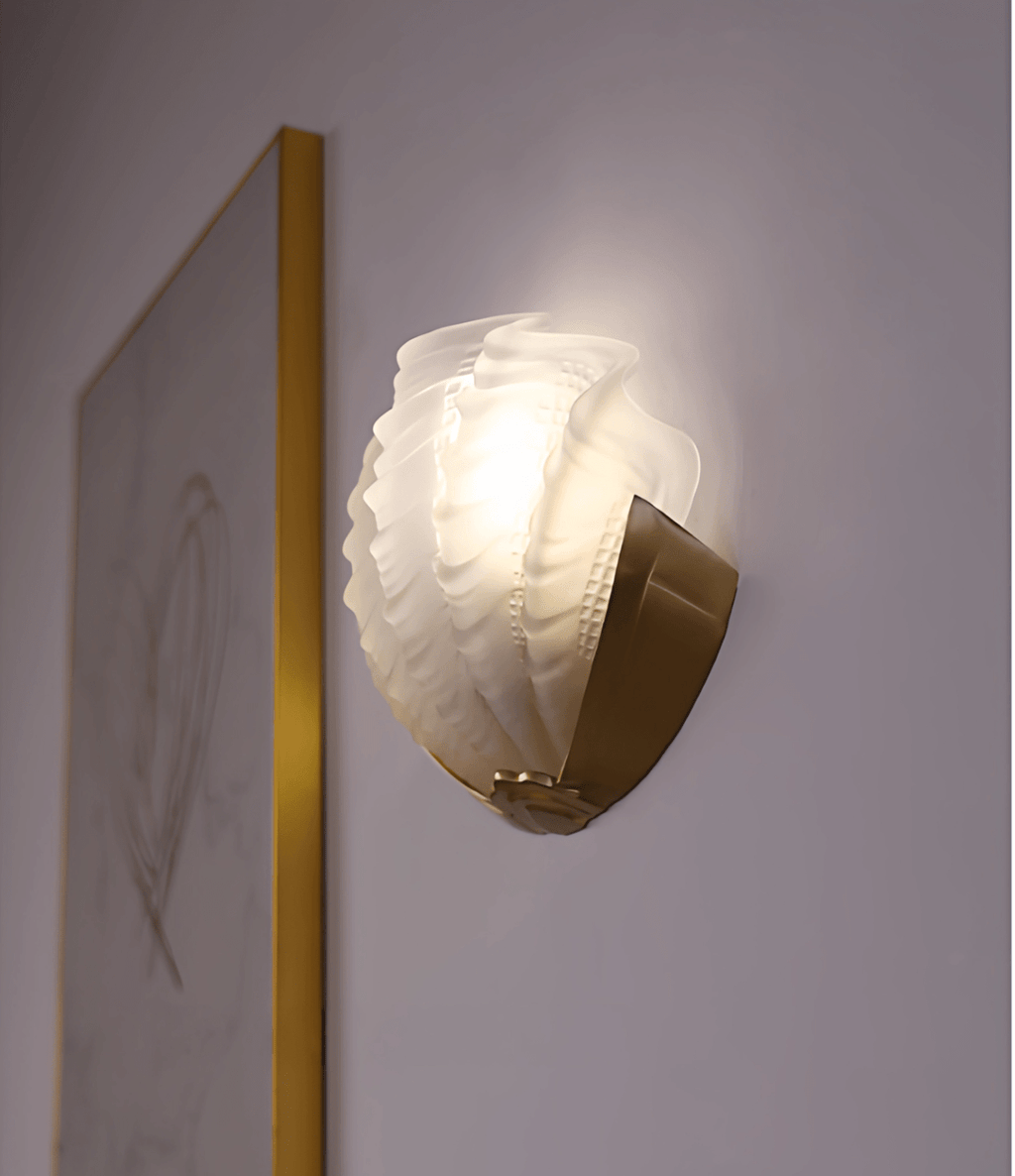Art Deco Scallop Wall Light Glass lighting by Bling Lighting Studio