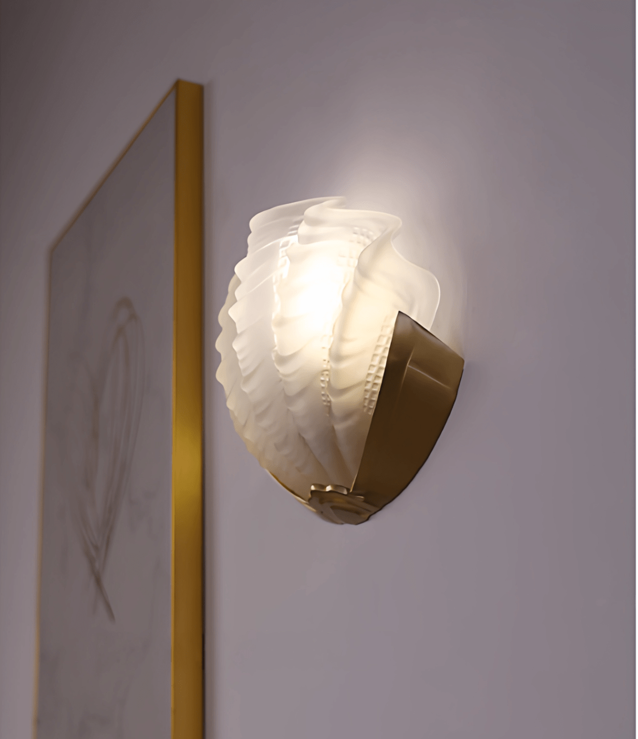 Art Deco Scallop Wall Light Glass lighting by Bling Lighting Studio