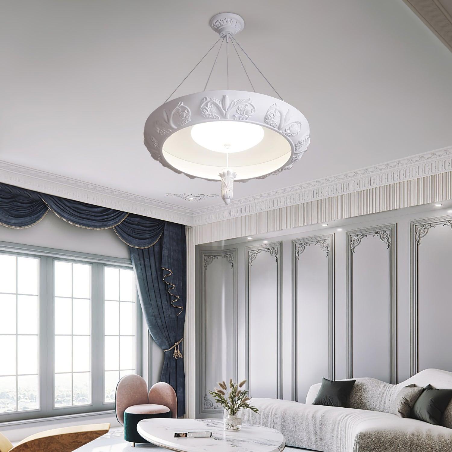 Premium Artistic Carved Chandelier material and finish detail