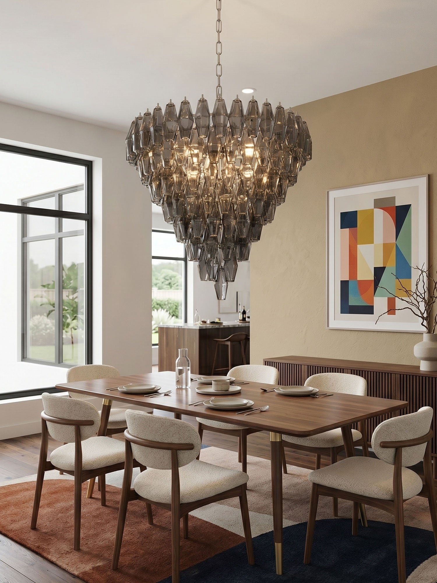 Asti Glass Chandelier Glass lighting by Bling Lighting Studio