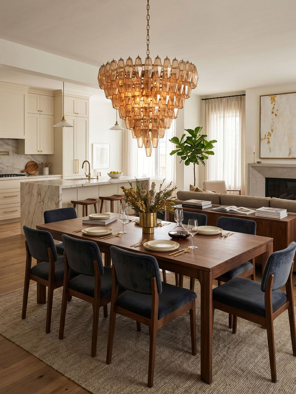 Asti Glass Chandelier Glass lighting by Bling Lighting Studio