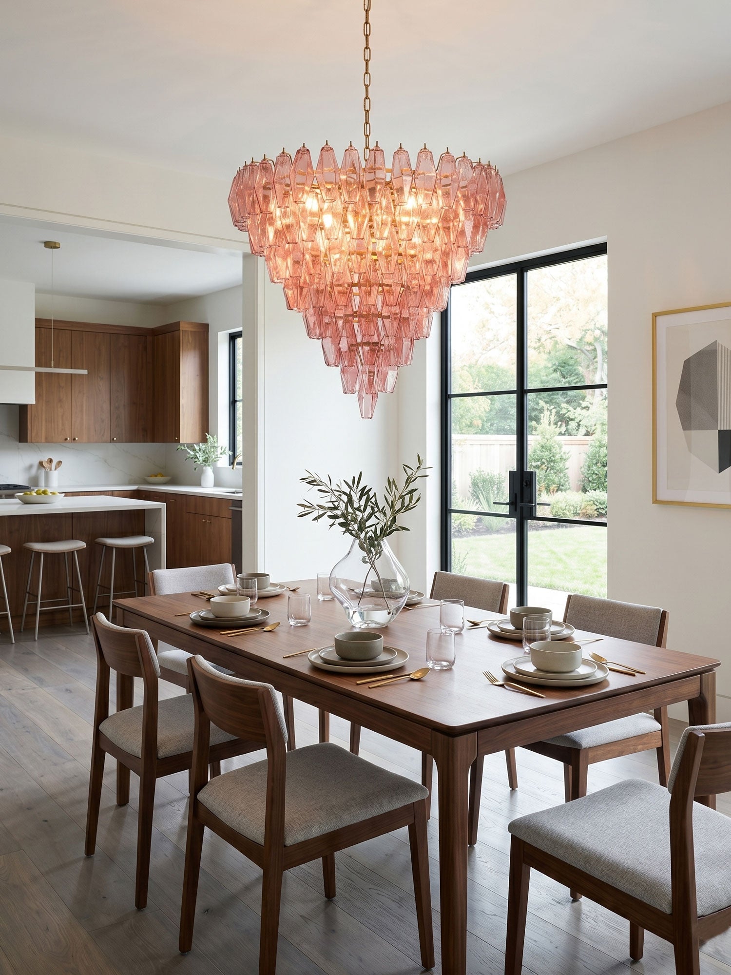 Asti Glass Chandelier Glass lighting by Bling Lighting Studio