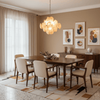 Aurelia Apricot Glass Chandelier Glass lighting by Bling Lighting Studio