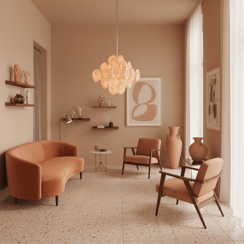 Aurelia Apricot Glass Chandelier Glass lighting by Bling Lighting Studio
