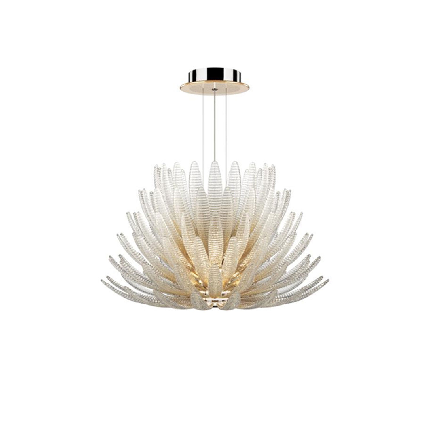 Aurelia Glass Petal Chandelier Glass lighting by Bling Lighting Studio