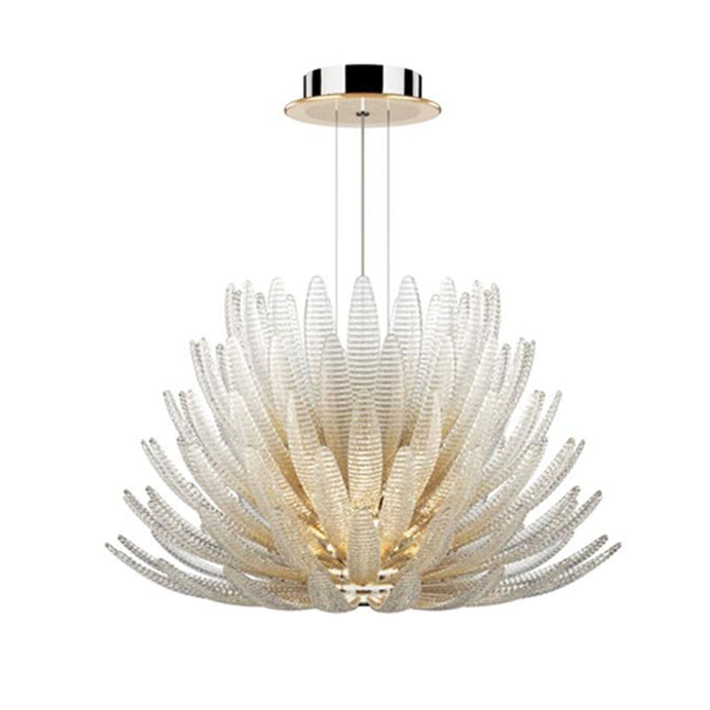 Aurelia Glass Petal Chandelier Glass lighting by Bling Lighting Studio