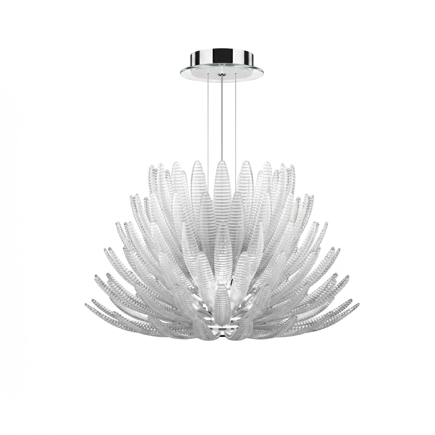 Aurelia Glass Petal Chandelier Glass lighting by Bling Lighting Studio