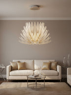 Aurelia Glass Petal Chandelier Glass lighting by Bling Lighting Studio