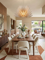 Aurelia Glass Petal Chandelier Glass lighting by Bling Lighting Studio