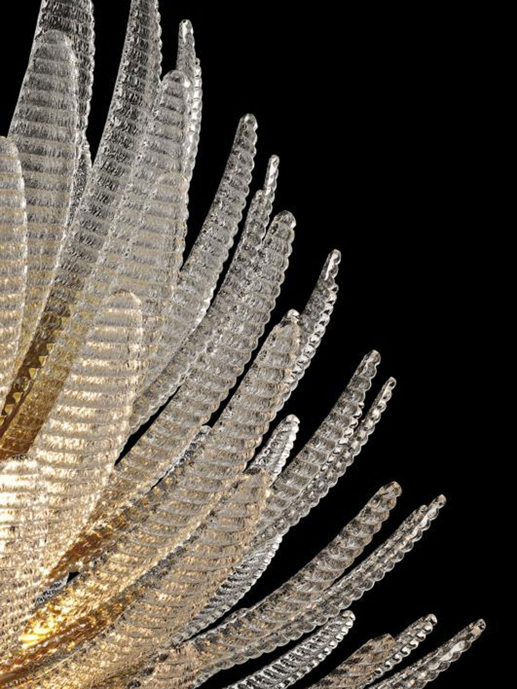 Aurelia Glass Petal Chandelier Glass lighting by Bling Lighting Studio