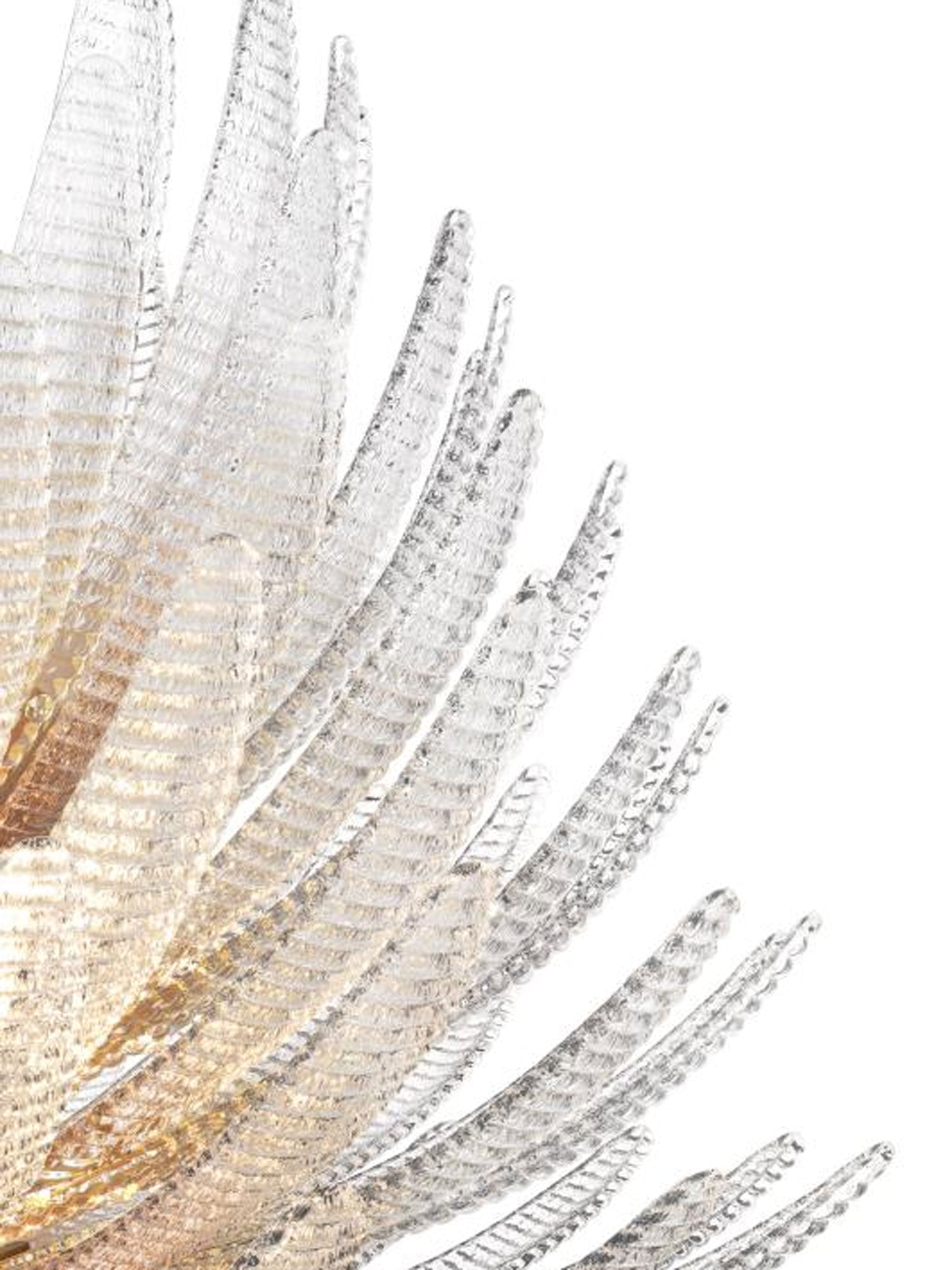 Aurelia Glass Petal Chandelier Glass lighting by Bling Lighting Studio