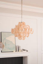Aurelia Apricot Glass Chandelier Glass lighting by Bling Lighting Studio
