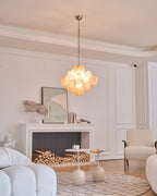 Aurelia Apricot Glass Chandelier Glass lighting by Bling Lighting Studio