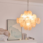 Aurelia Apricot Glass Chandelier Glass lighting by Bling Lighting Studio