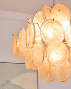 Aurelia Apricot Glass Chandelier Glass lighting by Bling Lighting Studio