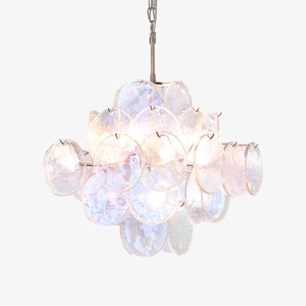 Aurelia Iridescent Glass Chandelier Glass lighting by Bling Lighting Studio