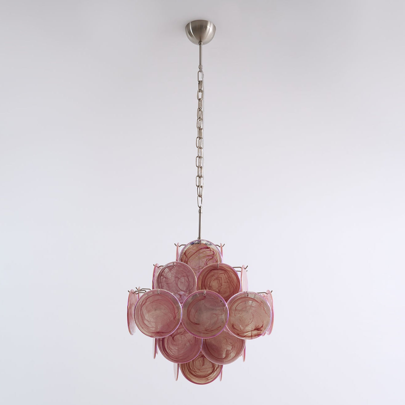Aurelia Pink Glass Chandelier Glass lighting by Bling Lighting Studio