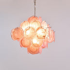 Aurelia Pink Glass Chandelier Glass lighting by Bling Lighting Studio