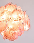 Aurelia Pink Glass Chandelier Glass lighting by Bling Lighting Studio