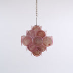 Aurelia Pink Glass Chandelier Glass lighting by Bling Lighting Studio