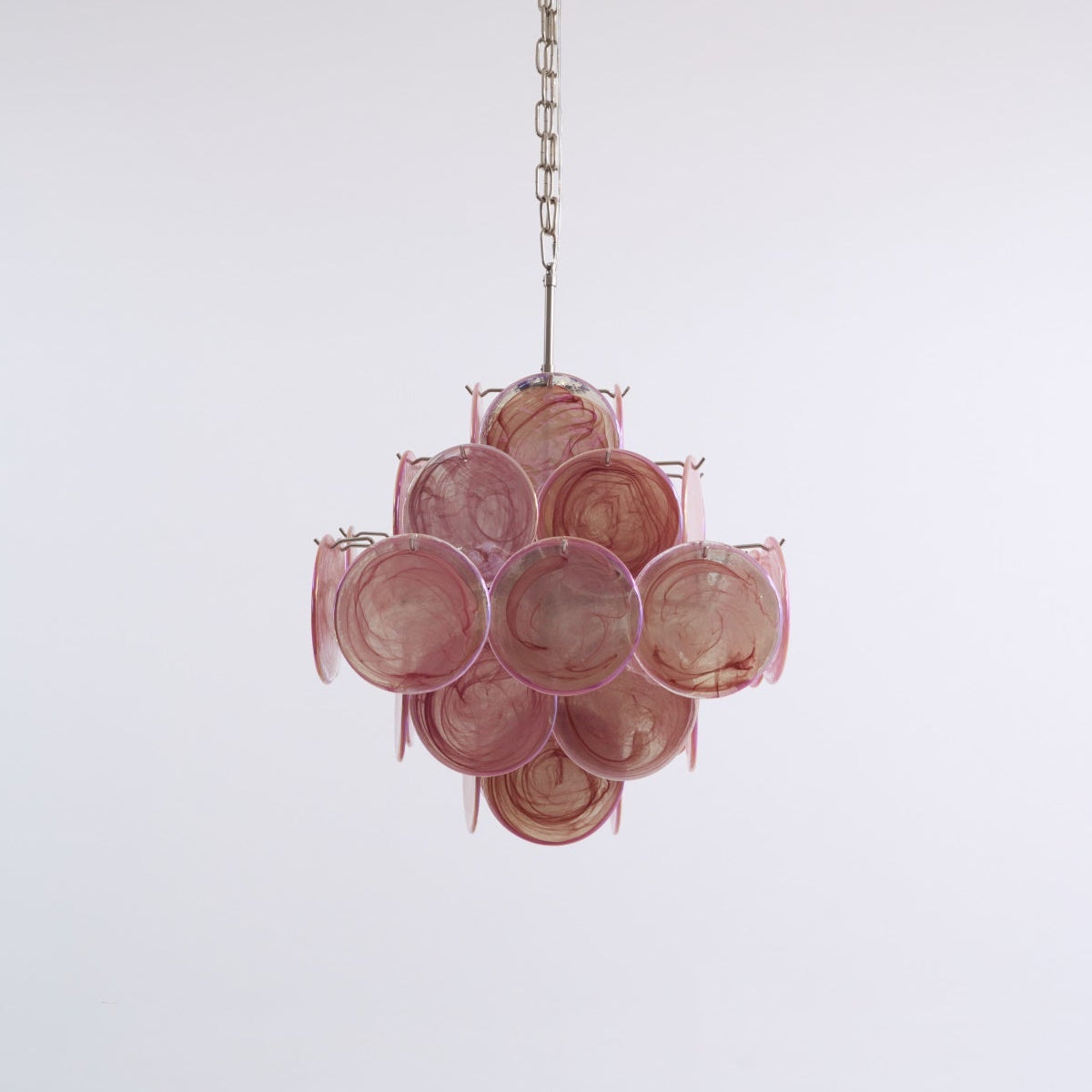 Aurelia Pink Glass Chandelier Glass lighting by Bling Lighting Studio