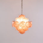 Aurelia Pink Glass Chandelier Glass lighting by Bling Lighting Studio