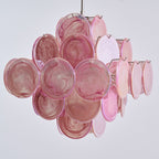Aurelia Pink Glass Chandelier Glass lighting by Bling Lighting Studio