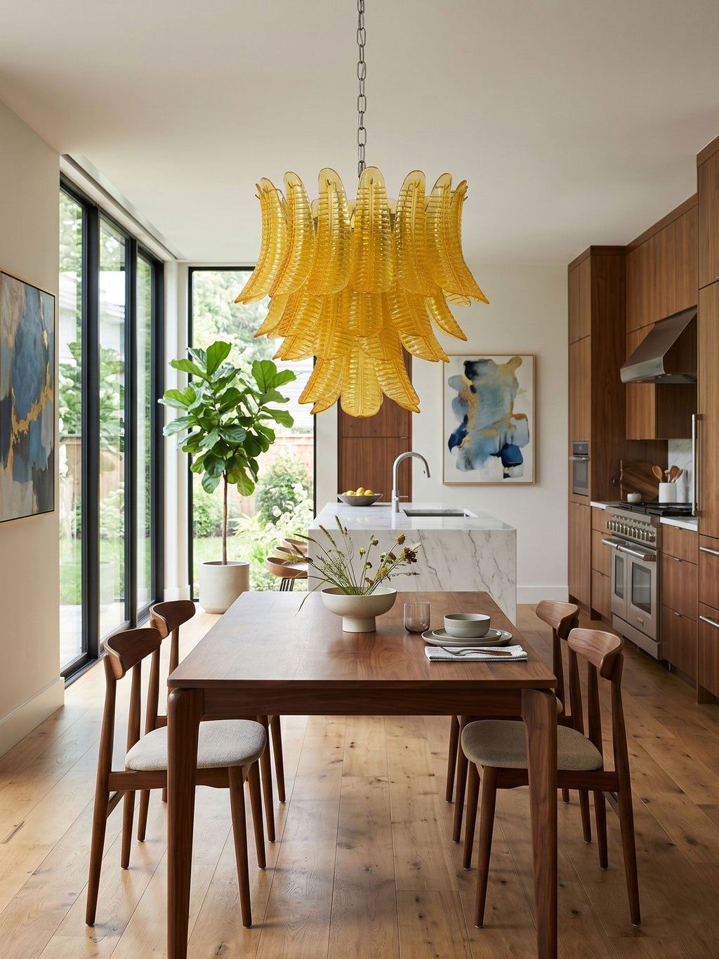 Aurelium Cascade Glass Chandelier Glass lighting by Bling Lighting Studio