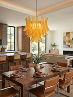 Aurelium Cascade Glass Chandelier Glass lighting by Bling Lighting Studio