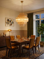 Aurum Cascade Glass Chandelier Murano lighting by Bling Lighting Studio