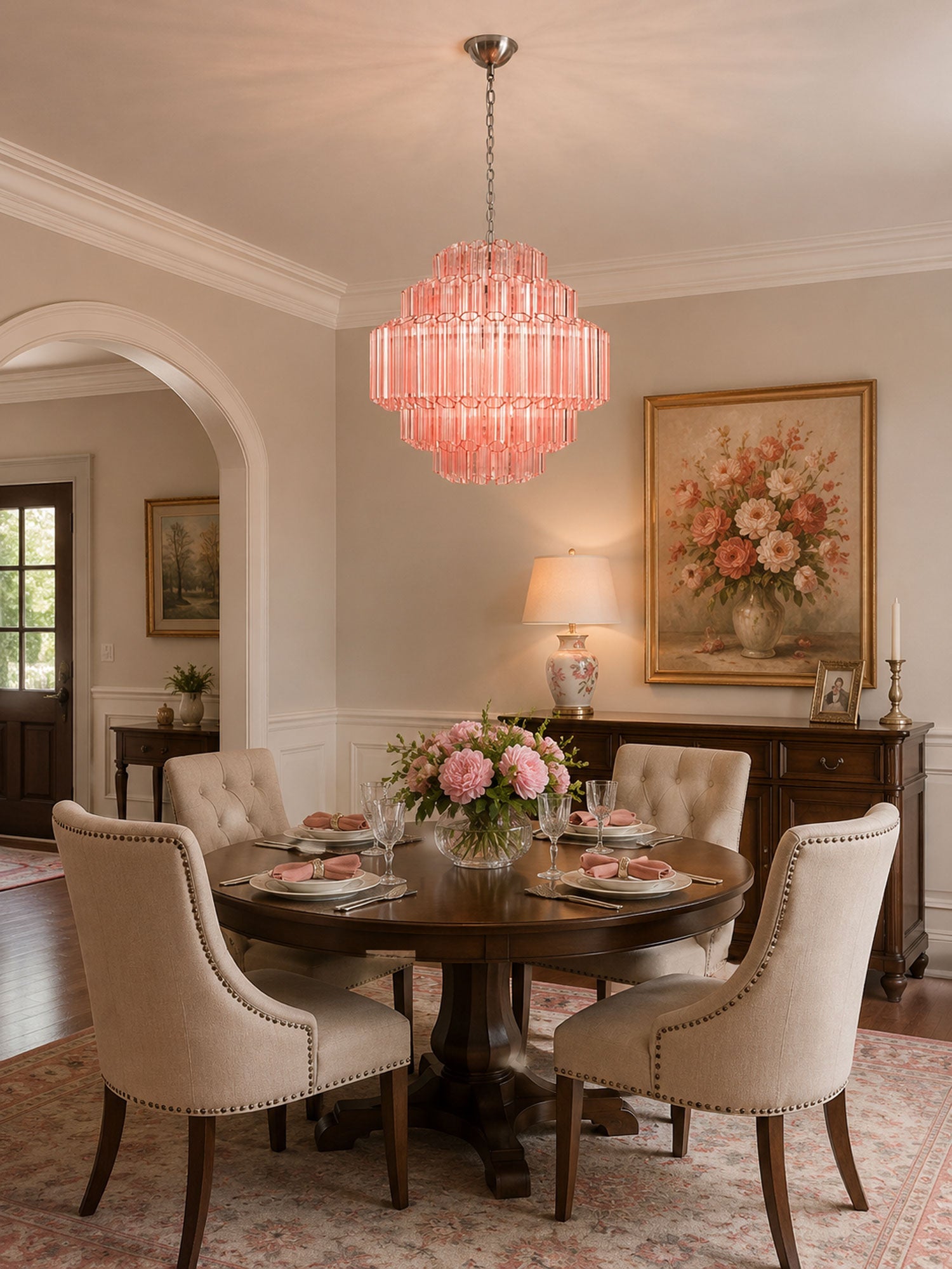 Aurum Cascade Glass Chandelier Murano lighting by Bling Lighting Studio