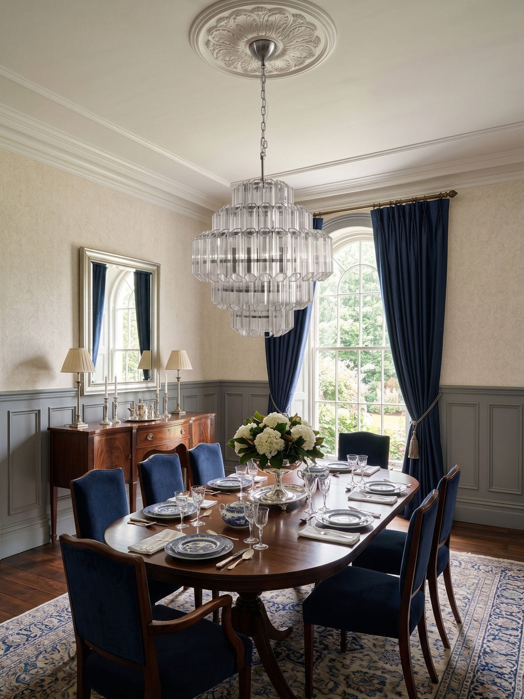 Aurum Cascade Glass Chandelier Murano lighting by Bling Lighting Studio