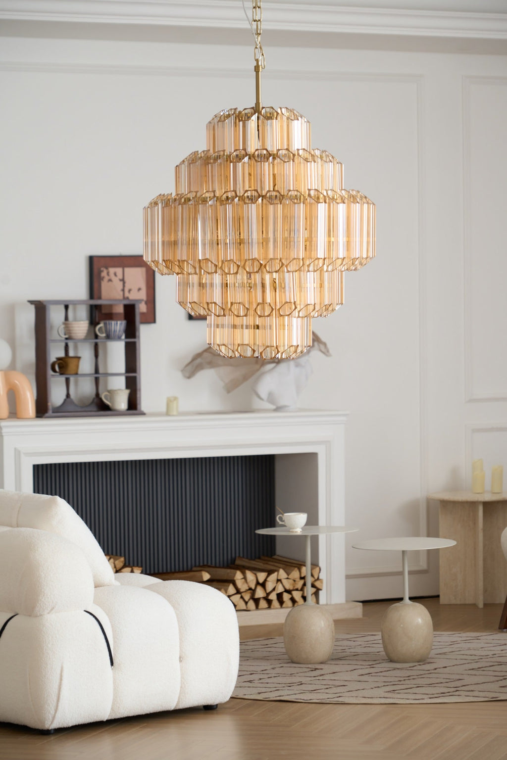 Aurum Cascade Glass Chandelier Murano lighting by Bling Lighting Studio