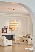 Aurum Cascade Glass Chandelier Murano lighting by Bling Lighting Studio