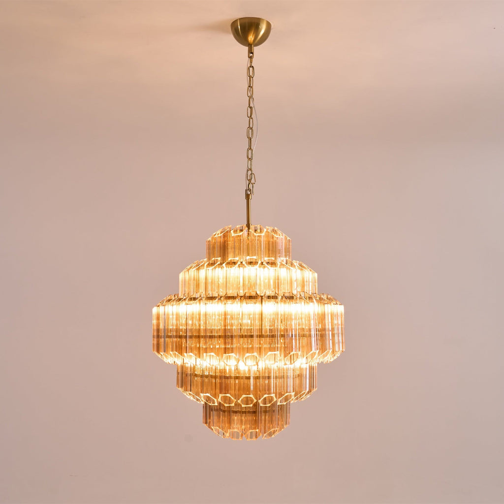 Aurum Cascade Glass Chandelier Murano lighting by Bling Lighting Studio