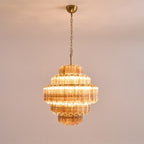 Aurum Cascade Glass Chandelier Murano lighting by Bling Lighting Studio