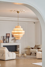 Aurum Cascade Glass Chandelier Murano lighting by Bling Lighting Studio