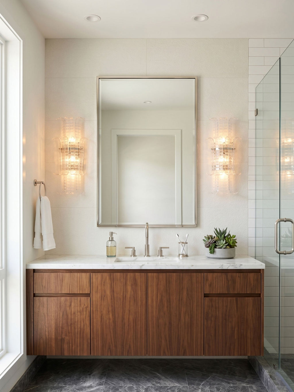 Aveline Glass Wall Sconce Glass lighting by Bling Lighting Studio