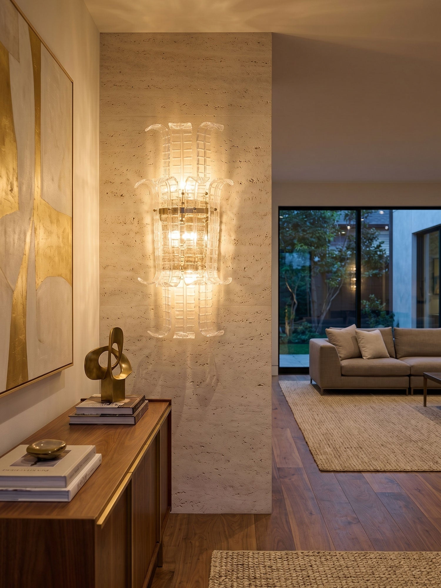 Aveline Glass Wall Sconce Glass lighting by Bling Lighting Studio