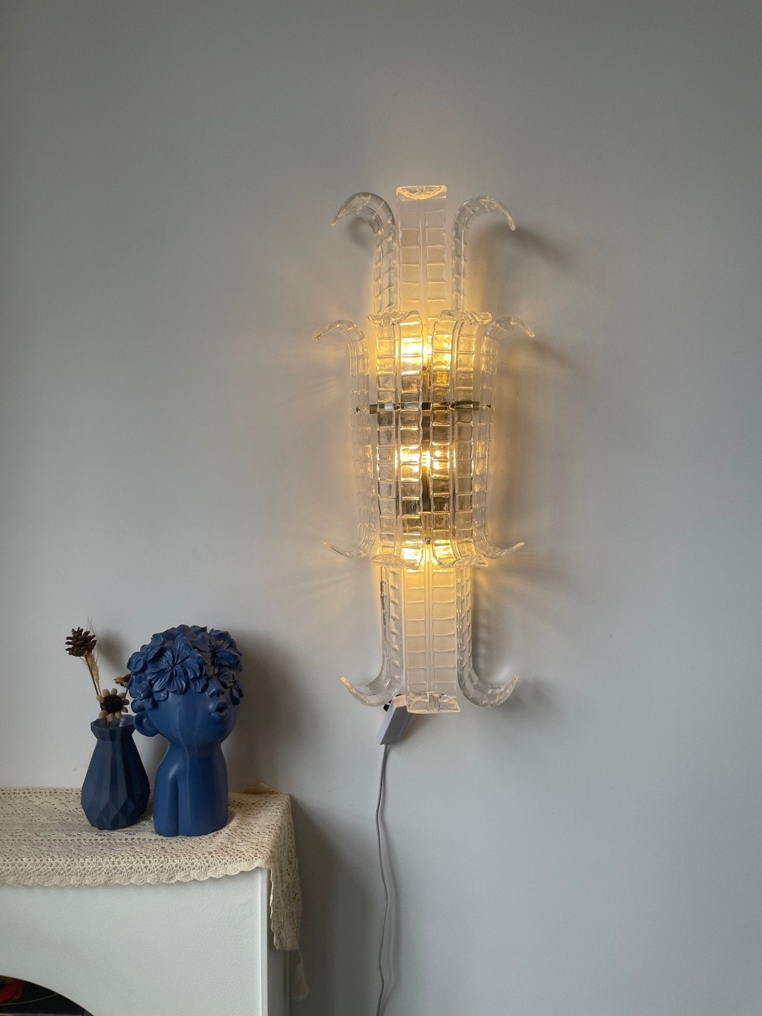 Aveline Glass Wall Sconce Glass lighting by Bling Lighting Studio