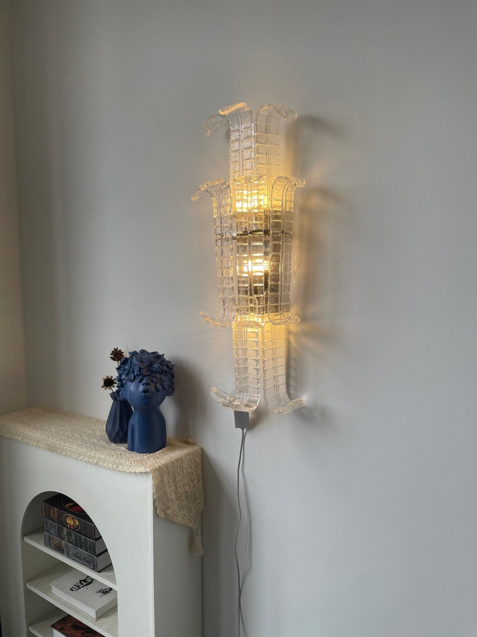 Aveline Glass Wall Sconce Glass lighting by Bling Lighting Studio
