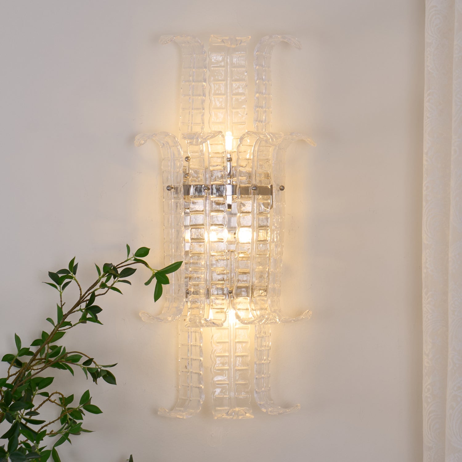 Aveline Glass Wall Sconce Glass lighting by Bling Lighting Studio
