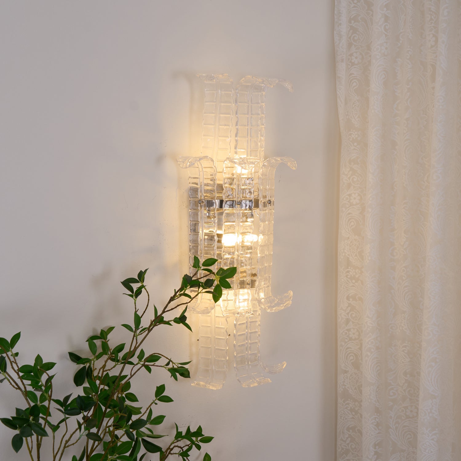 Aveline Glass Wall Sconce Glass lighting by Bling Lighting Studio